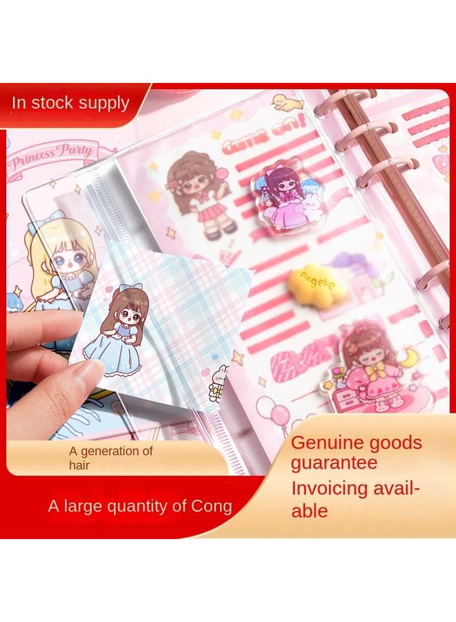 Bluejw DHZ Hand Account Book Girl Cute Loose-leaf High Color Value Suit Hand Account Tool Material Primary School Student Walking Stick Girl Gift - Image 2