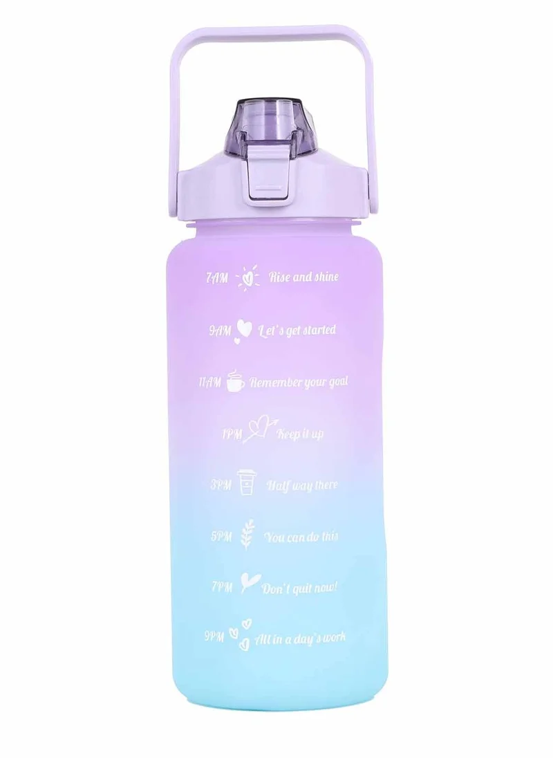 Prickly Pear Purple Gradient 2L Water Bottle With Straw And Carry Handle