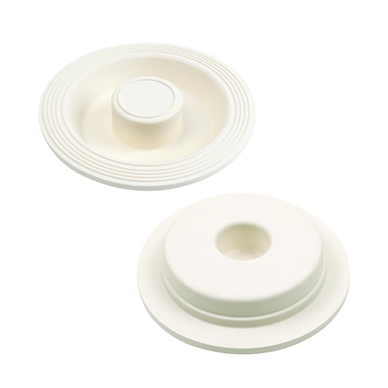 Faotup 2Pcs White Rubber Bathtub Stoppers  Universal Sink Stopper for Bathroom and Laundry Drain 401x401x098