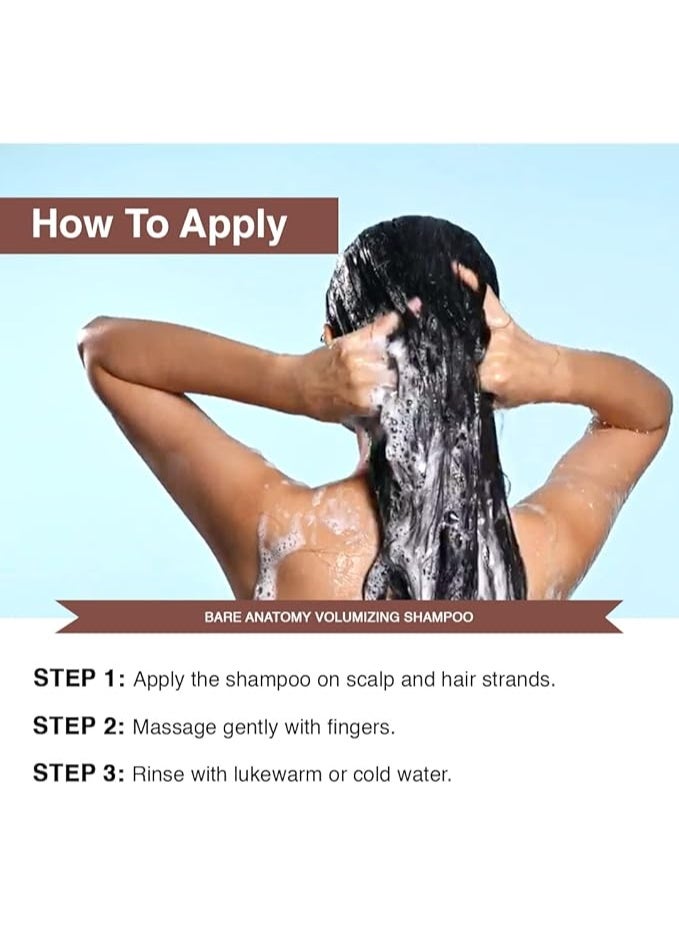 BARE ANATOMY EXPERT Volumizing Hair Shampoo| 24 hrs of Voluminous Hair | For Thicker, Fuller and Healthy Hair | 250 ml - Image 5