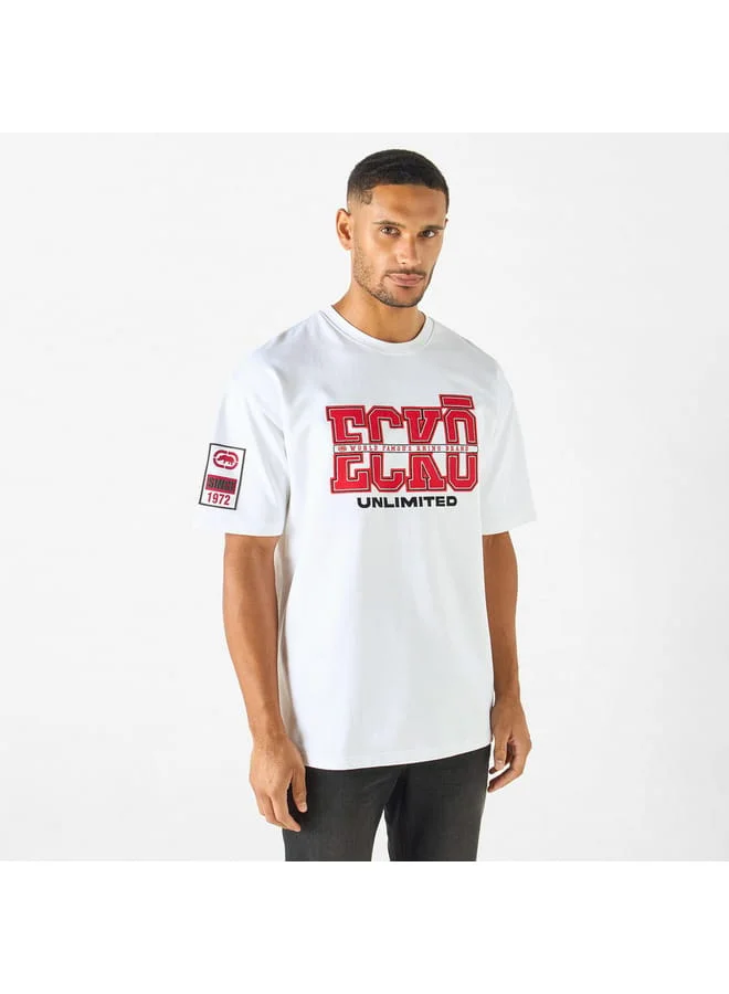Ecko Unltd. Ecko Unltd Embroidered T-shirt with Crew Neck and Short Sleeves