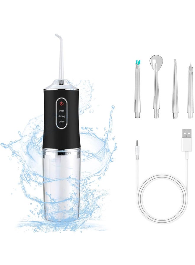 Generic Electric Water Flosser Cordless for Teeth, 3 Modes 4 Jet Tips Cleaning and Flossing Water Dental,Portable Floss Teeth Irrigator Oral Water Flossed Rechargeable Tonsil Stone for Travel Home Braces Bridges Care  - Image 1