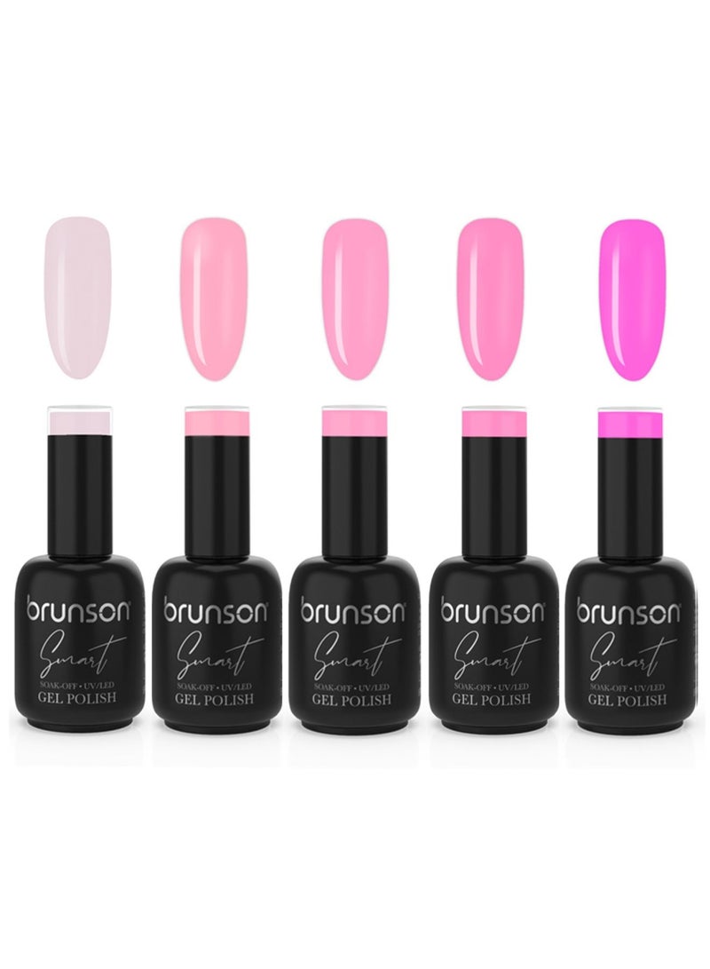 brunson Smart Gel Nail Polish Pink Collections BSGPC