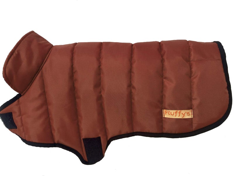 Fluffy's Luxurious Reflective Dog Cold Weather Coat Style Plaid Reversible Waterproof Windproof Pet Winter Warm Vest, Cozy Cotton Lined Stand-up Collar Outdoor Jacket - Image 1