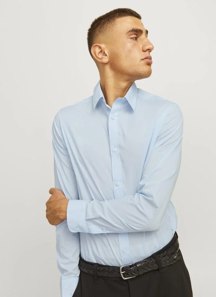 JJ Rebel Long sleeve slim fit solid shirt