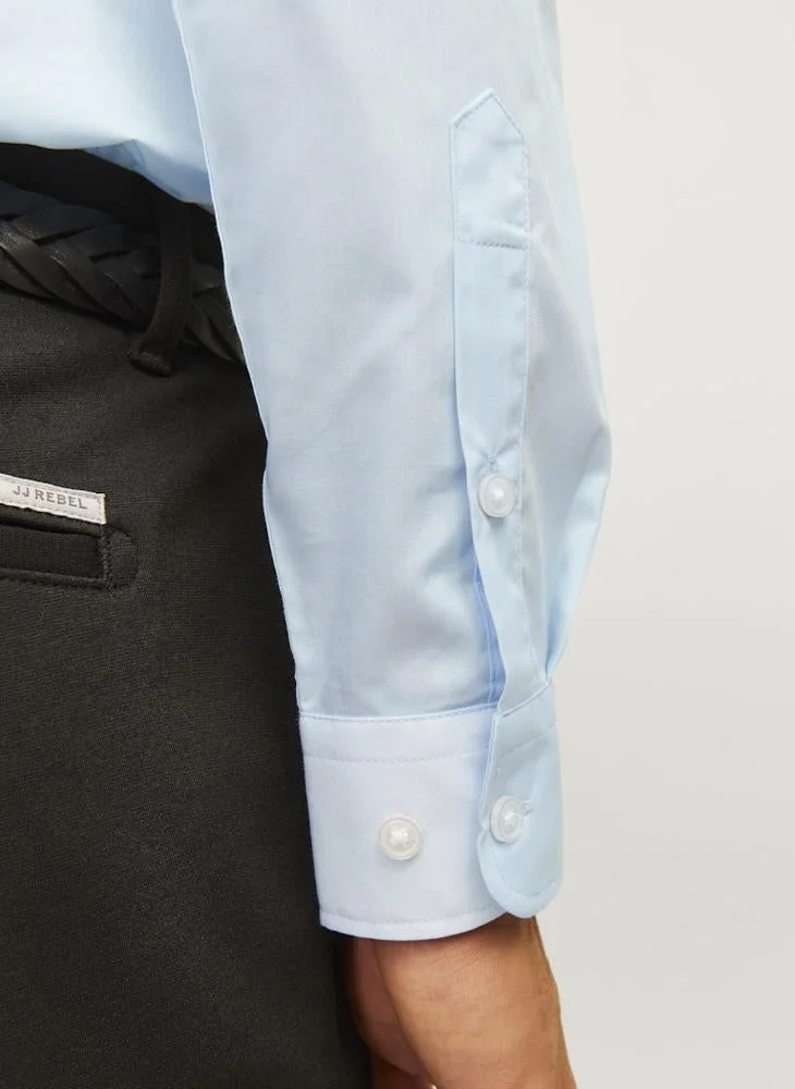 JJ Rebel Long sleeve slim fit solid shirt