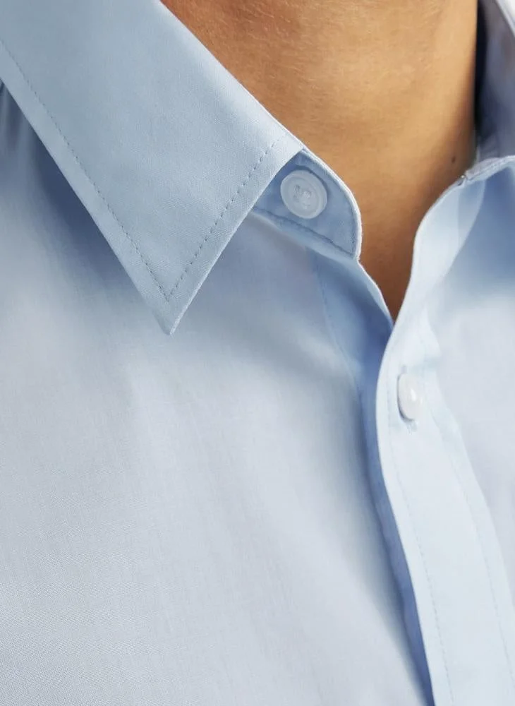 JJ Rebel Long sleeve slim fit solid shirt