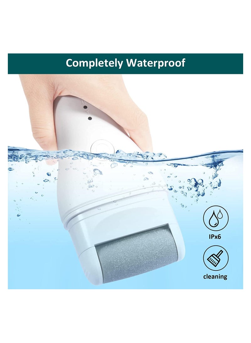Excefore Electric Foot File, Foot Callus Remover Professional Rechargeable Feet Hard Skin Remover with 3 Rollers and 2 Speeds Waterproof Dry Dead Skin Remover - Image 5