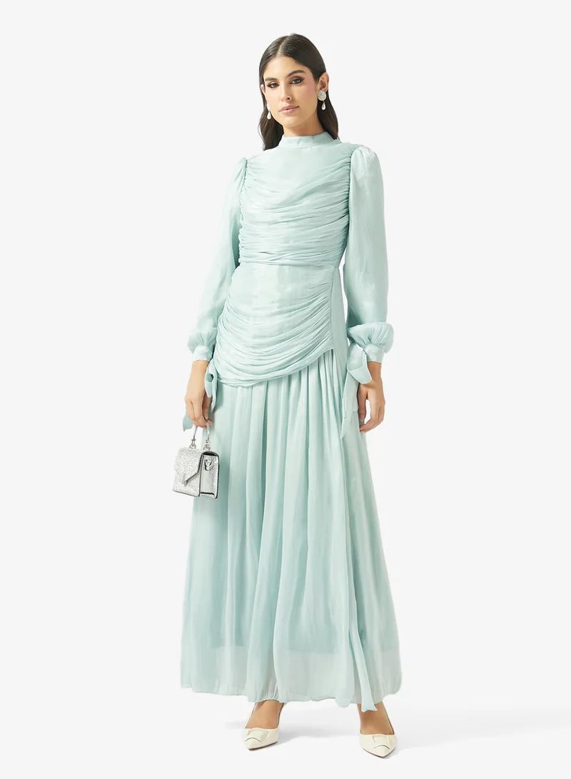 Fyor  Ruched Sequin Maxi Dress for Women | Best Price UAE