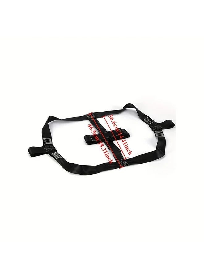 Black Motorcycle Rear Strap Secure Rear Wheel Fastening For Easy Storage - Image 3