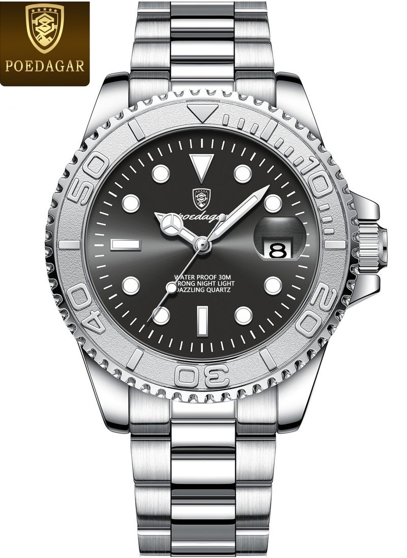 POEDAGAR Man Watch , Waterproof Luminous Men's Watch Quartz，Men's Wrist Watches 42mm  - Image 1