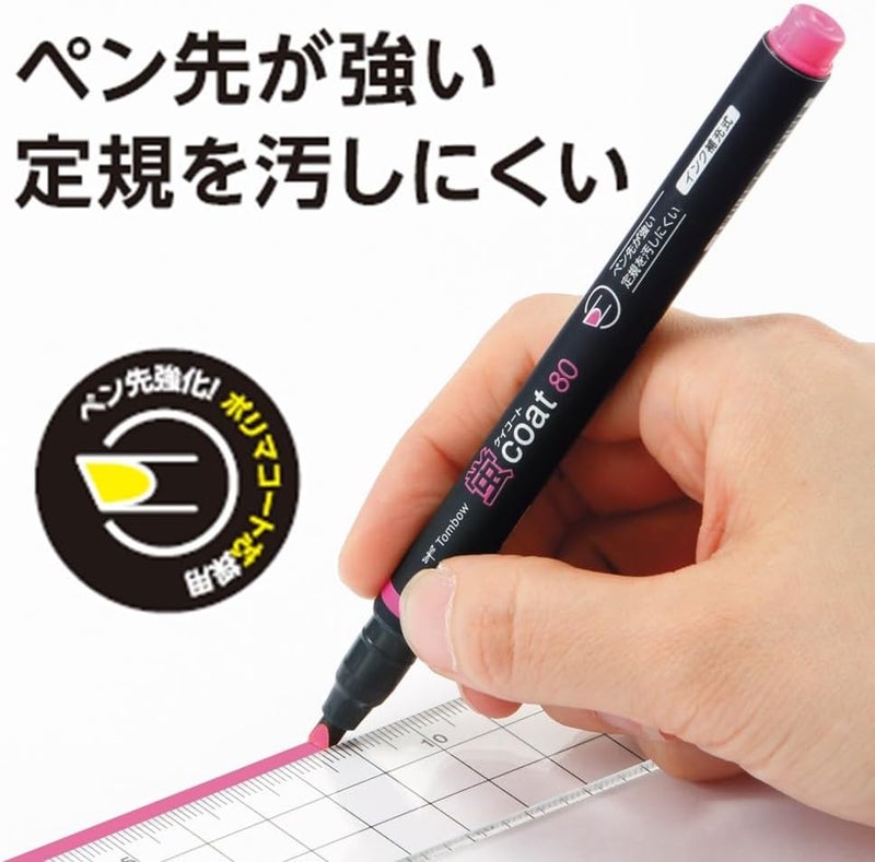 Tombow Tombow Kay Coat DoubleSided Fluorescent Highlighter Pen  10 Color Set  - Image 2