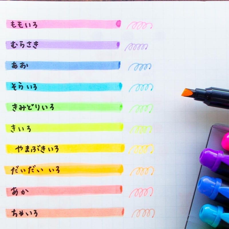 Tombow Tombow Kay Coat DoubleSided Fluorescent Highlighter Pen  10 Color Set  - Image 5