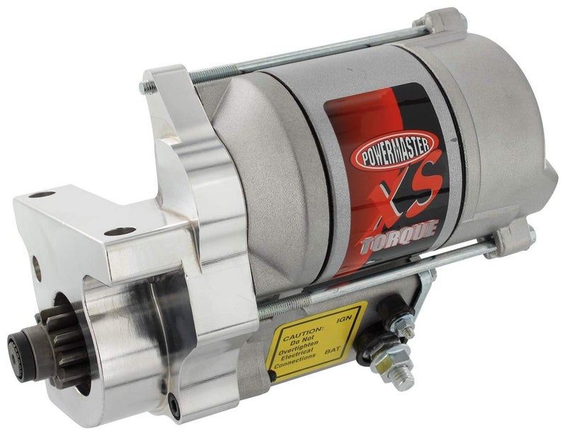 Powermaster Starter, XS Torque, 4.4:1 Gear Reduction, Natural, 153 Tooth Flywheel, Straight Mount, Chevy V6 / V8, Each - Image 1