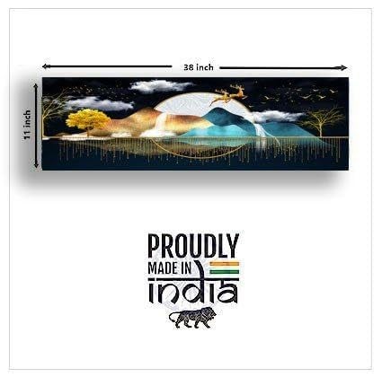 Ameedarshan Polyester Printed Air Conditioning Dust Cover Folding Designer Ac Cover For Indoor Split Ac 1.5 Ton (97X 31X 21 Cm ) (Golden Sunset) - Image 4