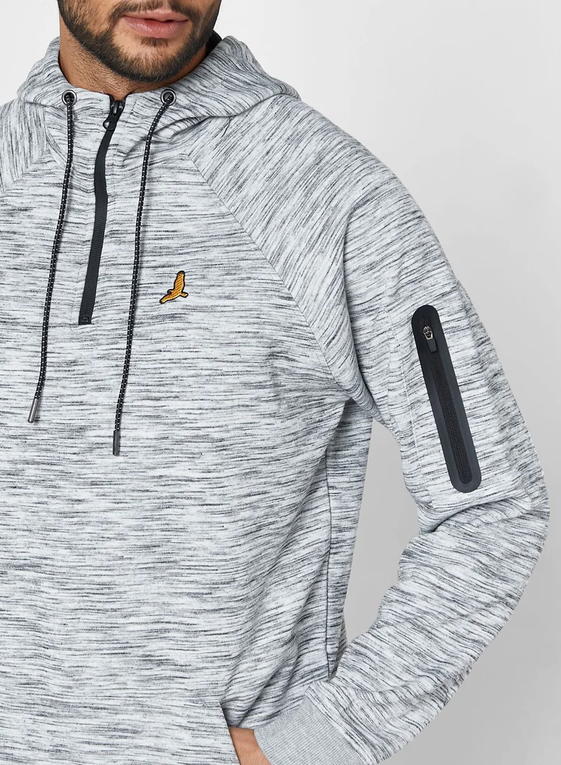 BRAVE SOUL Raglan Sleeve High Neck Hoodie