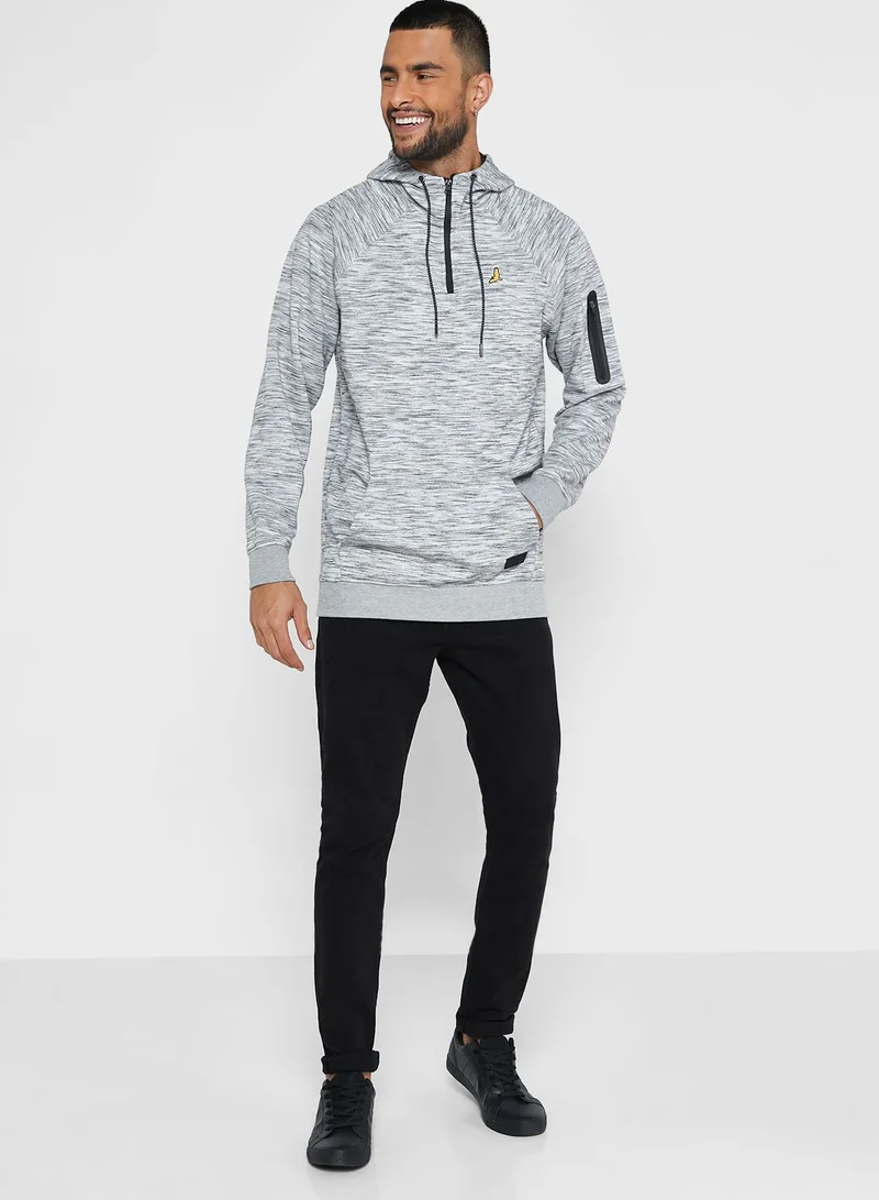 BRAVE SOUL Raglan Sleeve High Neck Hoodie