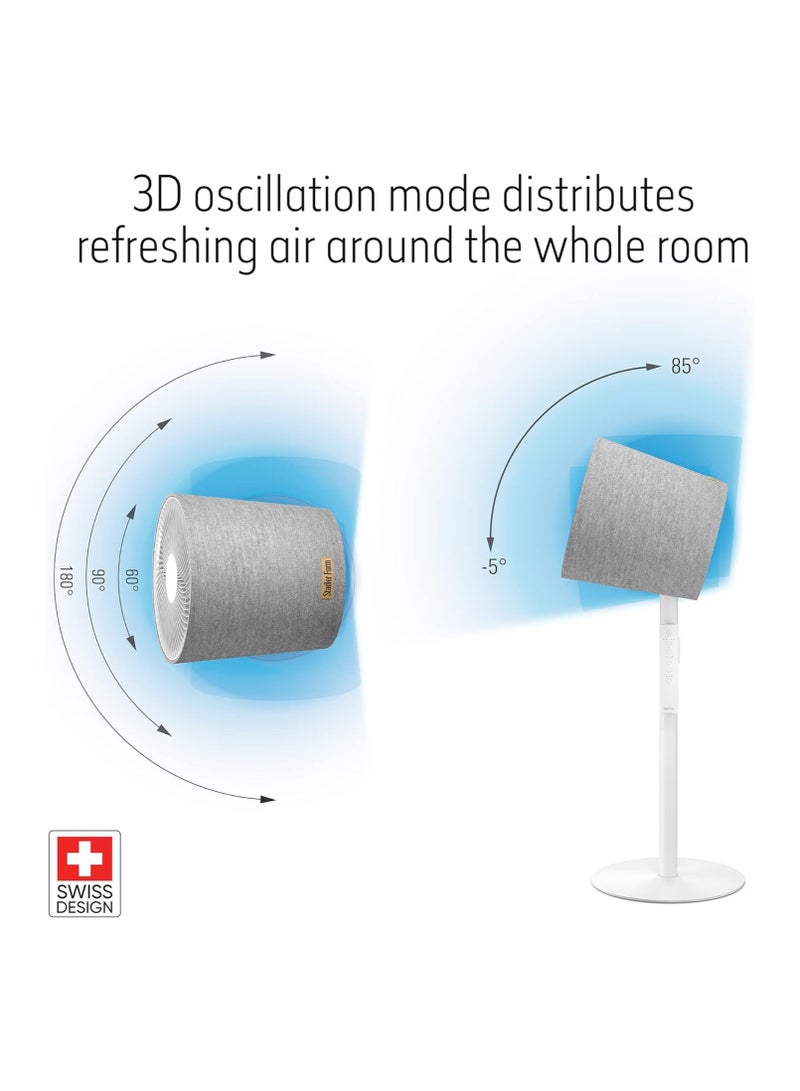 ستادلر Stadler Form Simon 3D Air Circulators Fan Swiss Made Quiet and Powerful Natural Wind conditions, 10 different speed settings  - Image 2