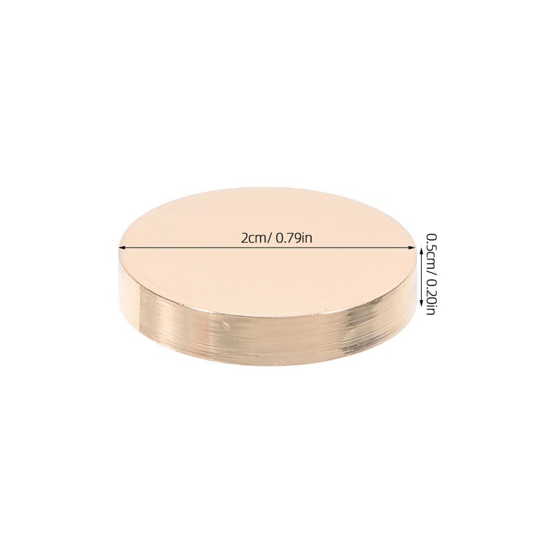 Zinc Alloy Gold Round Flat Buttons 50pcs for Sewing Coats Jackets Suits Crafts - Image 3