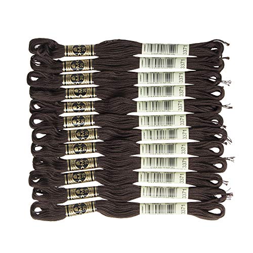 DMC 6-Strand Embroidery Cotton Floss, Black Brown - Image 5