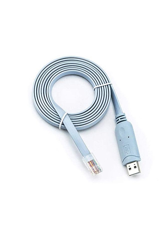 LEDIN USB Console Cable USB to RJ45 Cable Essential Accesory for Cisco,NETGEAR,Ubiquity,LINKSYS,TP-Link Routers,Switches for Laptops in Windows,Mac,Linux - Image 1
