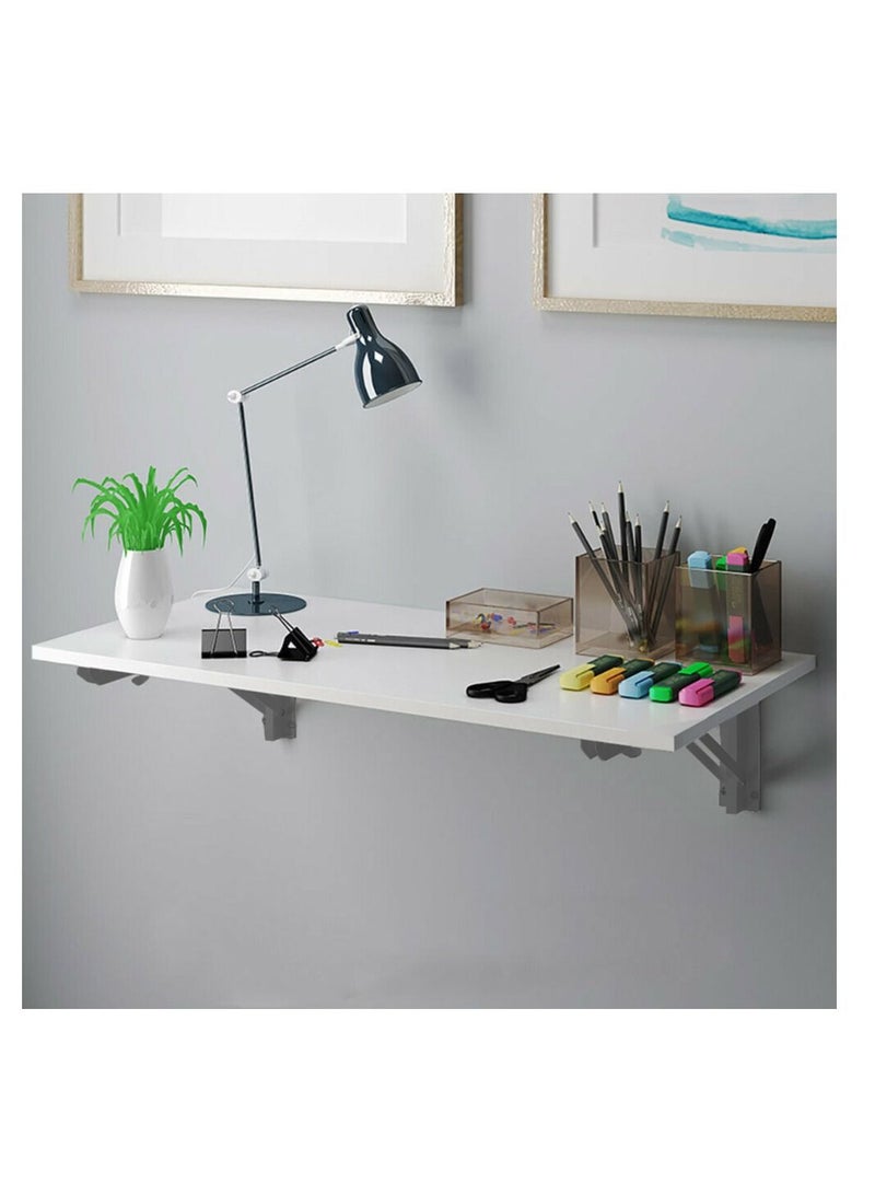 هوم جاليري مكتب قابل للطي على الحائط لون ابيض x رمادي 120x60