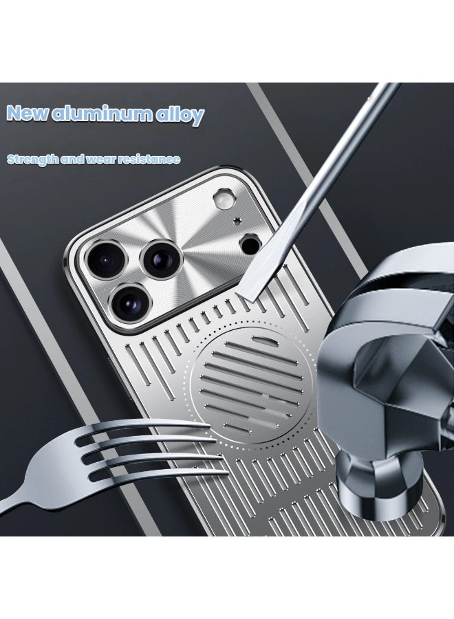 general Magnetic metal non-standard cooling shell suitable for iPhone 17ProMax/17Pro mobile phone case all-inclusive anti-drop mobile phone case - Image 2