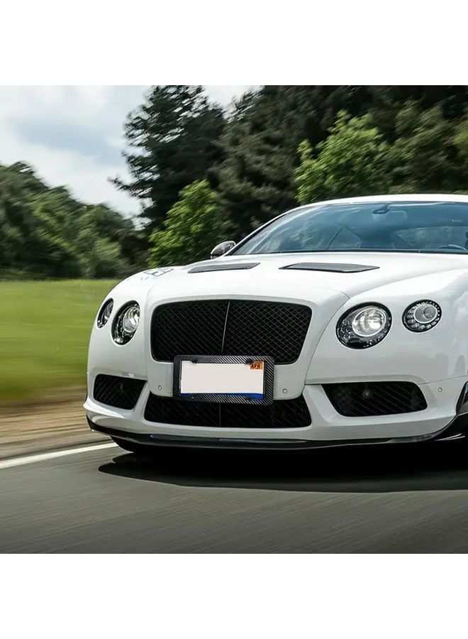 Carbon Fiber Texture License Plate Frame Black 1pc Front Rear Holder Easy Installation - Image 4