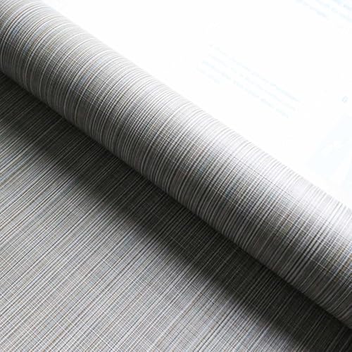 YXTII 208 x 1968 Thick Peel and Stick Grasscloth Wallpaper Grey Linen Wallpaper SelfAdhesive Fabric Wall Paper - Image 1