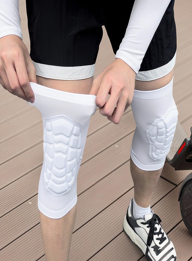 LUODITO Wrestling Knee Pads for Kids Youth Adult, Knee Compression Sleeve for Basketball Volleyball Football, 1 Pair Short Knee Pads Sleeves ((#2) White-2pcs,XSmall) - Image 5