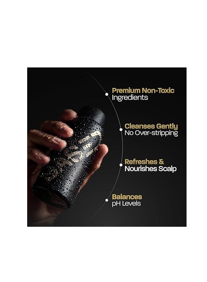 BASED Rejuvenating Shampoo with Aloe Vera, Peppermint Oil, & Coconut Oil, Cleansing Shampoo for Men, No Sulfates, Parabens or Phthalates, Quality Men’s Hair Care, 8.34 fl oz Bottle (Pack of 1) - Image 2