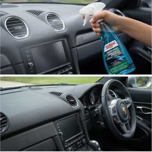 SONAX Cockpit Spray Matt Effect 500ml | Sport Fresh Fragrance | Dashboard Cleaner for Car | Dust-Repellent, Protective Plastic Care | For Matte, Textured Surfaces, Wooden Panels | Art. No. 03572410 - Image 4