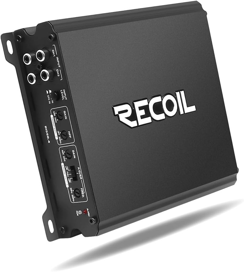 Recoil DI550.4 Full-Range Class-D 4-Channel Car Audio Amplifier, 1,040 Watts Max Power - Image 1