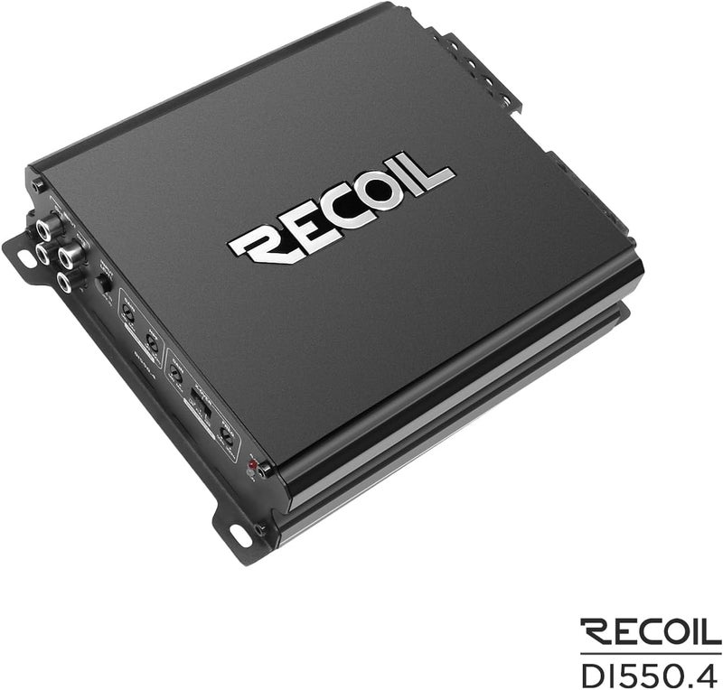 Recoil DI550.4 Full-Range Class-D 4-Channel Car Audio Amplifier, 1,040 Watts Max Power - Image 2