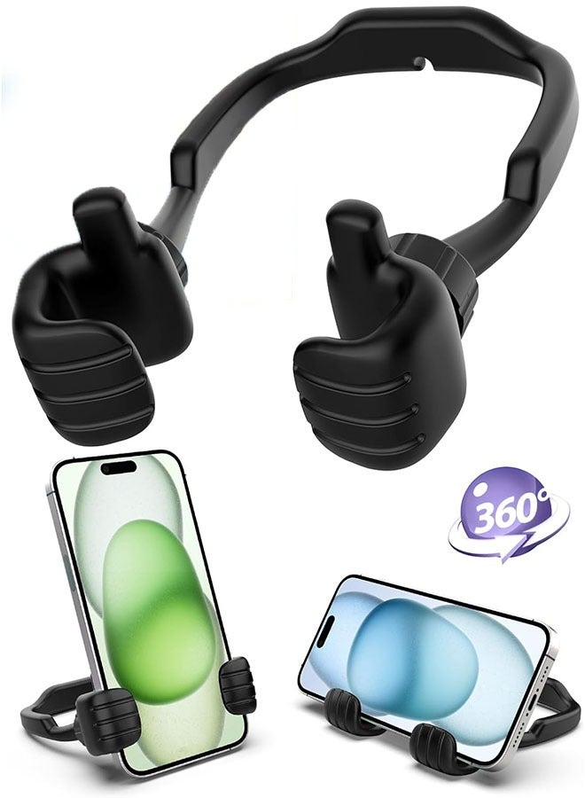 General Cell Phone Tablet Stands,Thumbs-up Cellphone Holder, Tablet Display Stand, Mobile Smartphone Mount Cradle for Desk Desktop,Universal, Multi-Angle, Cute, Black  - Image 1
