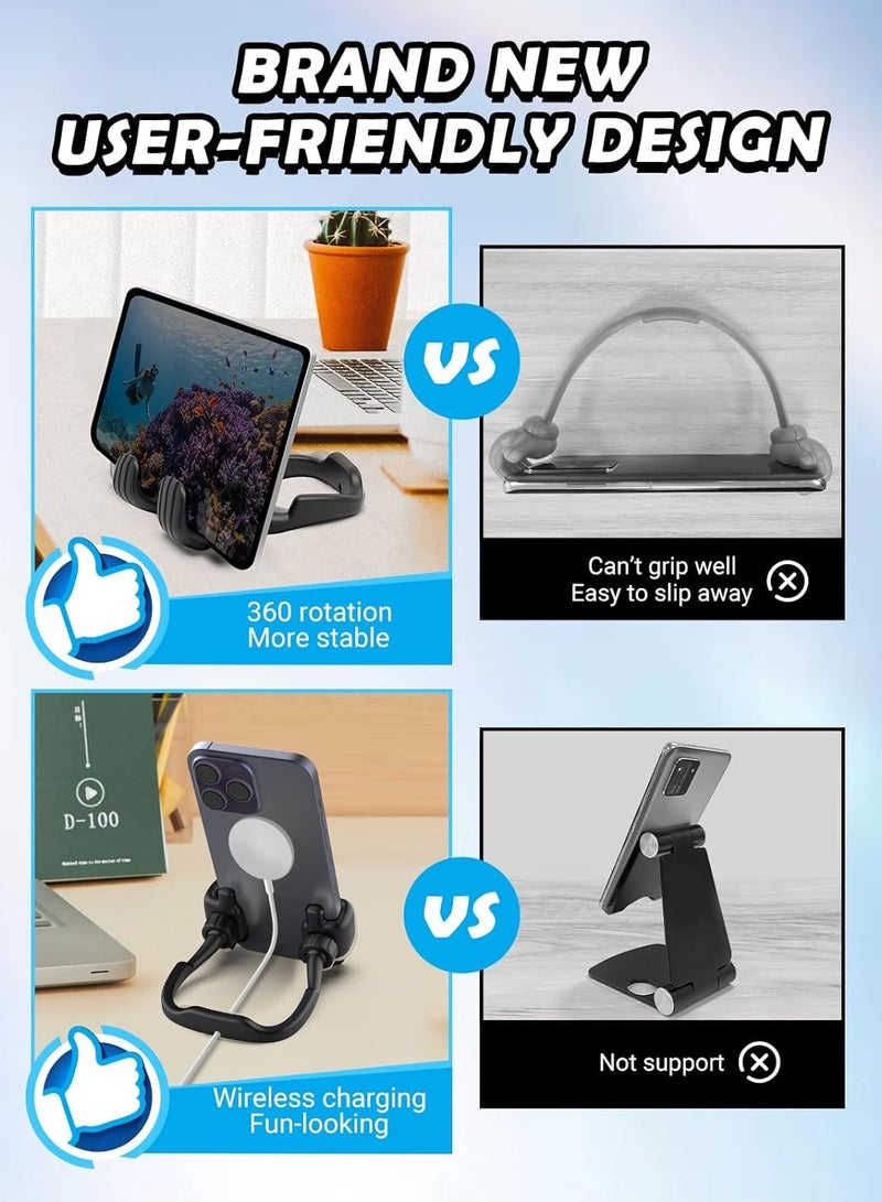 General Cell Phone Tablet Stands,Thumbs-up Cellphone Holder, Tablet Display Stand, Mobile Smartphone Mount Cradle for Desk Desktop,Universal, Multi-Angle, Cute, Black  - Image 4