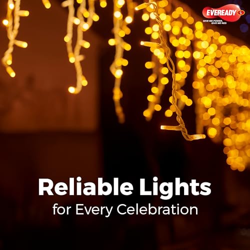 Eveready UTSAV, 15 Meter LED Pixel Chain Lights, 72 LEDs, BIS Approved, Decoration Lighting for Diwali, Christmas, Weddings, Homes & More, Warm White, Pack of 1 - Image 3