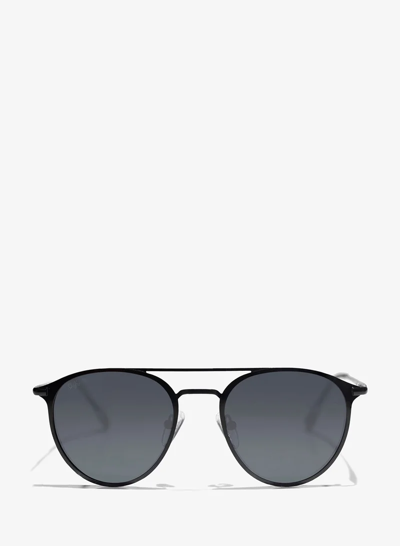 selfie Selfie Polarized Black Lense Black Metal Frame Sunglasses, SE8260-C1