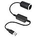 HUALEU USB A Male to Car Cigarette Lighter Socket Female Converter Cable 1 Feet5V to 12V 18W USB to Cigarette Lighter Adapter for Dash Cam GPS car intercom - Image 2