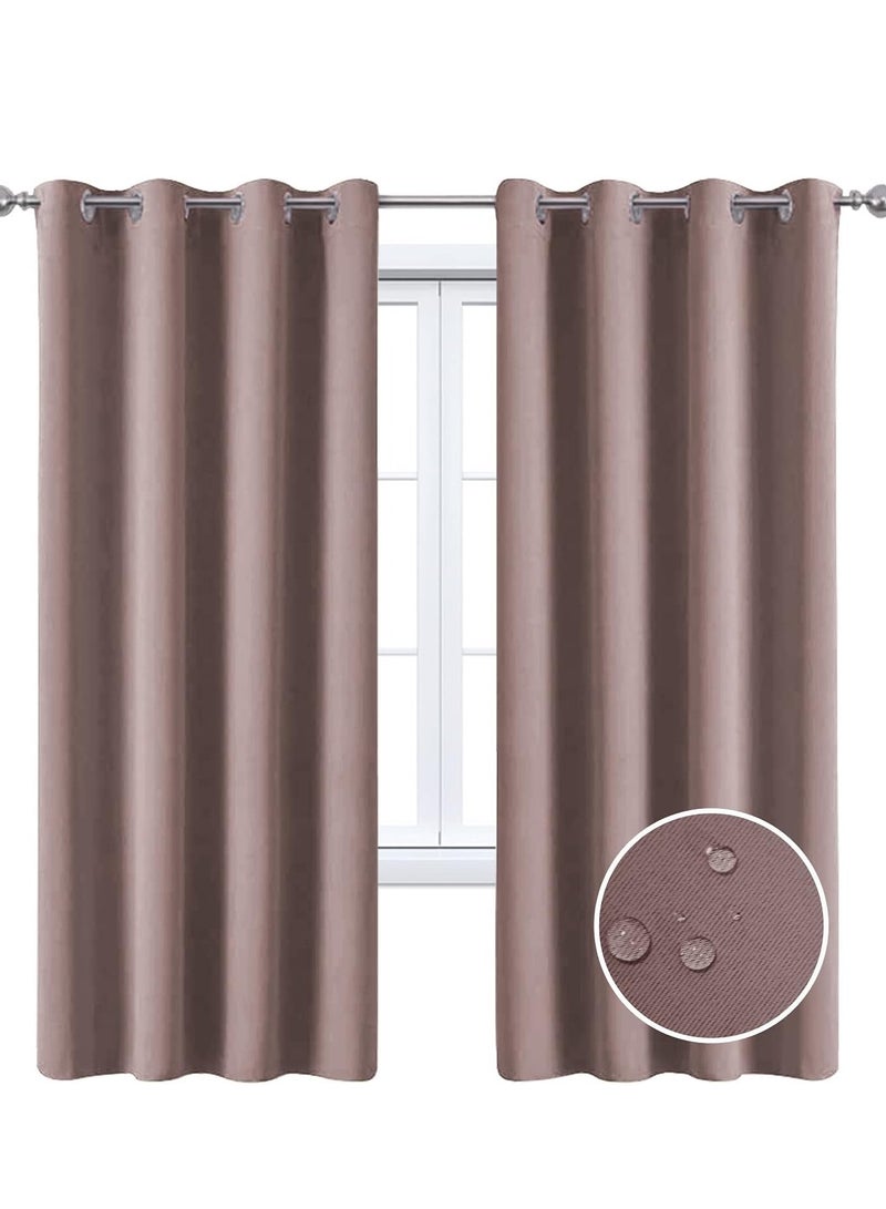 Gerenic Outdoor Curtains Waterproof Blackout Thermal Insulated Gazebo Shade with Grommets Windproof Blackout Curtain for Indoor Privacy Curtain for Bedroom, Pergola, Porch, Patio, Balcony, Garden (1 Panel) - Image 2