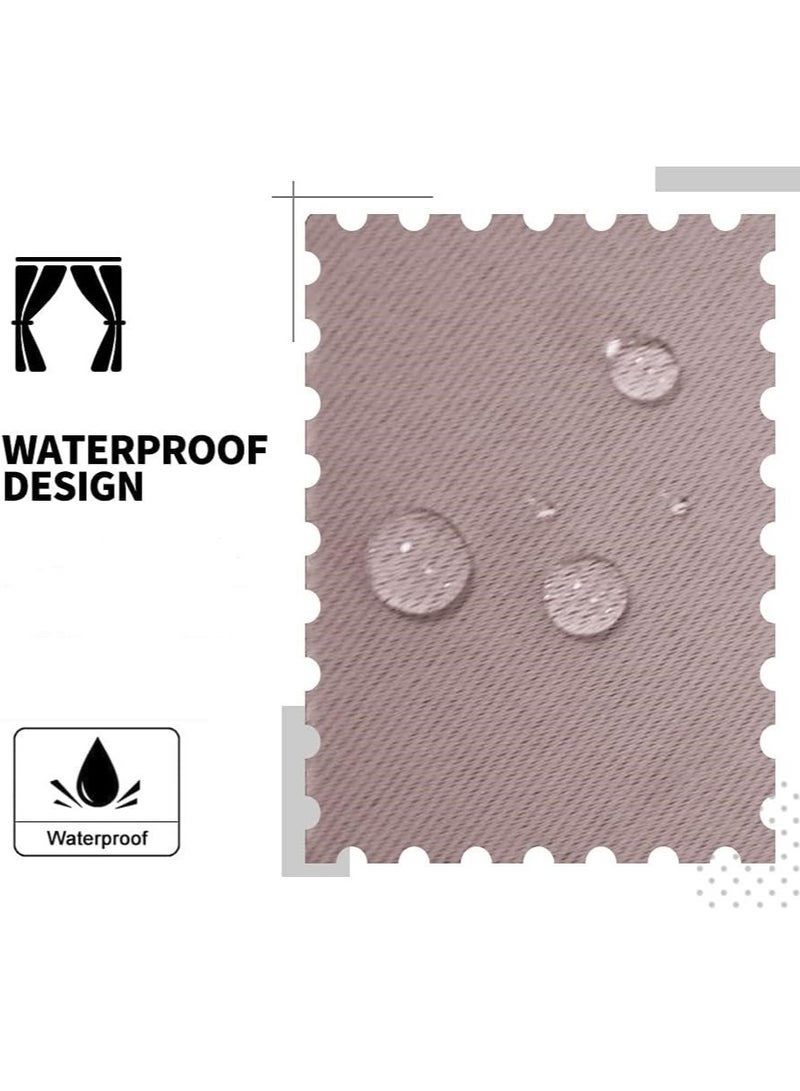 Gerenic Outdoor Curtains Waterproof Blackout Thermal Insulated Gazebo Shade with Grommets Windproof Blackout Curtain for Indoor Privacy Curtain for Bedroom, Pergola, Porch, Patio, Balcony, Garden (1 Panel) - Image 3