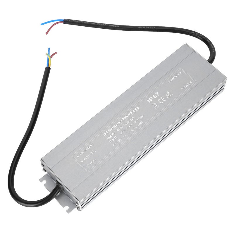 مزود طاقة رفيع جدًا HRUW-100W-12V محول محرك ذيوبتي إي إدي مقاوم للماء IP67 100-240 فولت تيار متردد - Image 3