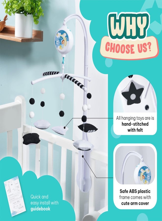 EverLove Montessori Mobile Baby for Crib (TINITIGIES) - Black and White Mobile Give Visual Stimulation to Engage Your Newborn - Baby Crib Mobile for Boys & Girls - Baby Mobile for Crib (Geometry) - Image 5