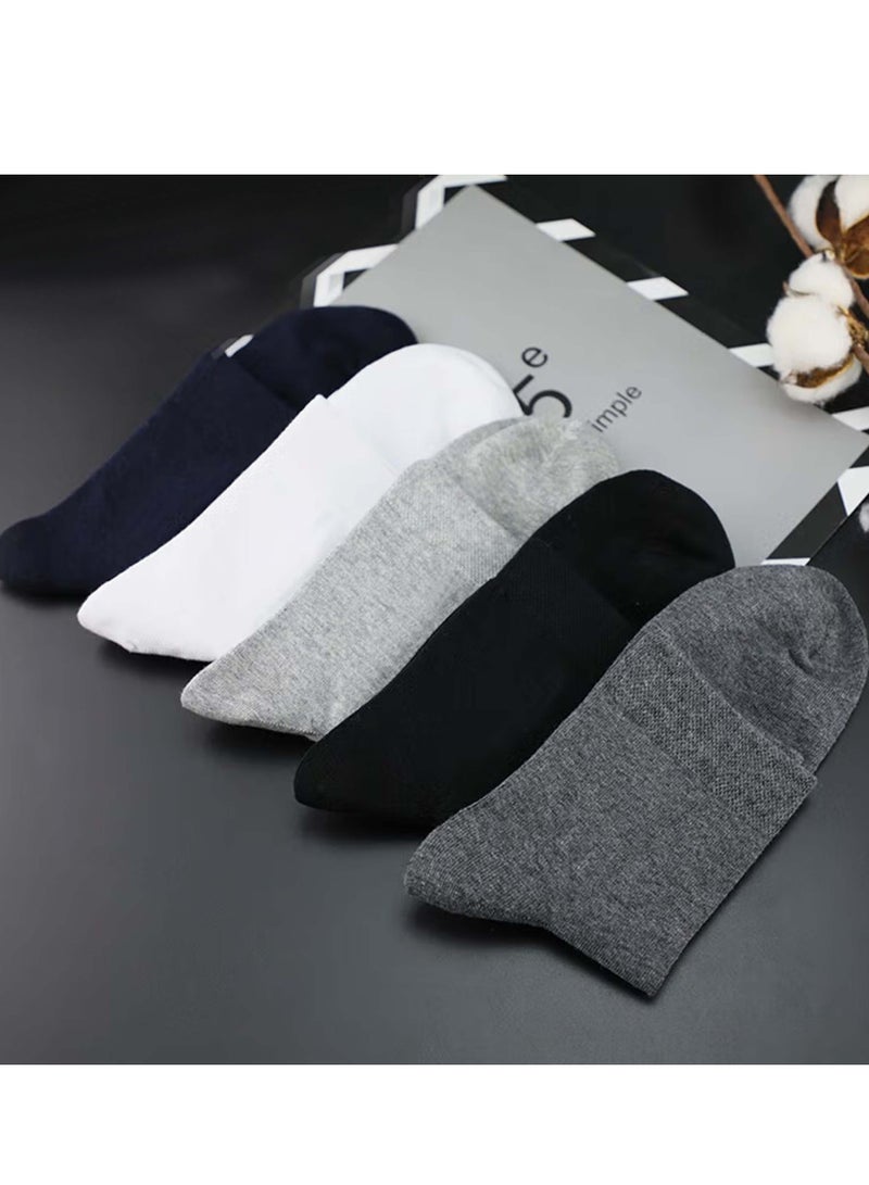 5 Pairs Ankle Socks Man Solid Color Premium Super Combed Cotton Double Needle Workmanship Comfortable Cushion Free Size Formal or Casual Wear Simple and Fashionable - Image 4