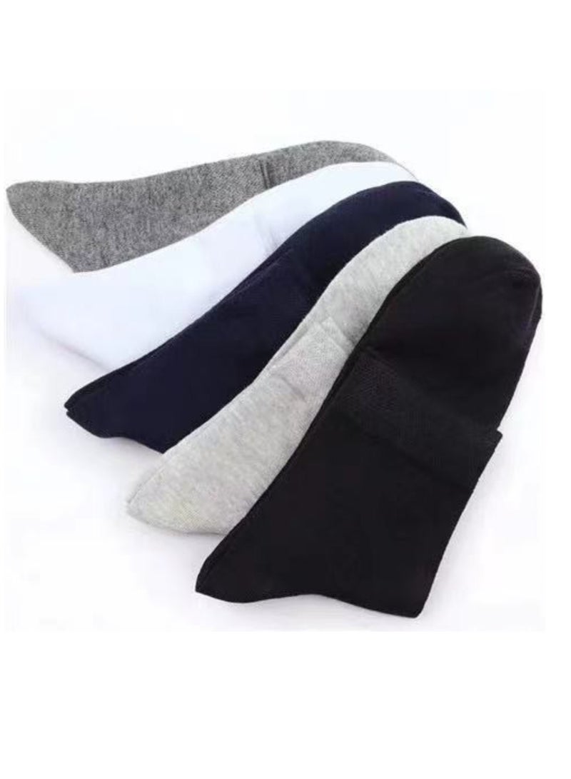 5 Pairs Ankle Socks Man Solid Color Premium Super Combed Cotton Double Needle Workmanship Comfortable Cushion Free Size Formal or Casual Wear Simple and Fashionable - Image 5
