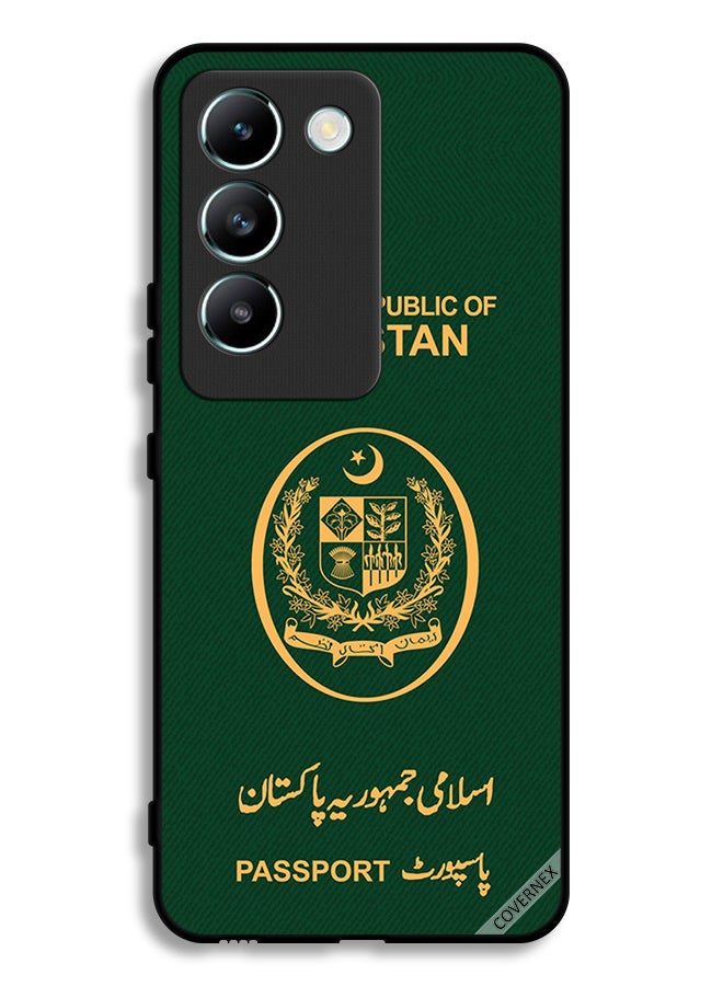 Covernex Vivo V30 Lite 4G Protective Case Cover Pakistan Passport Pattern - Image 1