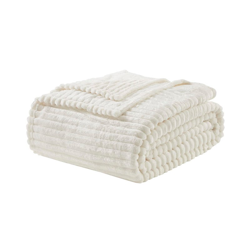 Nestl Nestl Soft Twin Blanket for Bed  Cozy Blankets Twin Size Warm Fuzzy Twin Size Blanket Fleece Blanket Twin Size Cut Plush Twin Blankets White Twin Fleece Blanket 90 x 90 Inches 