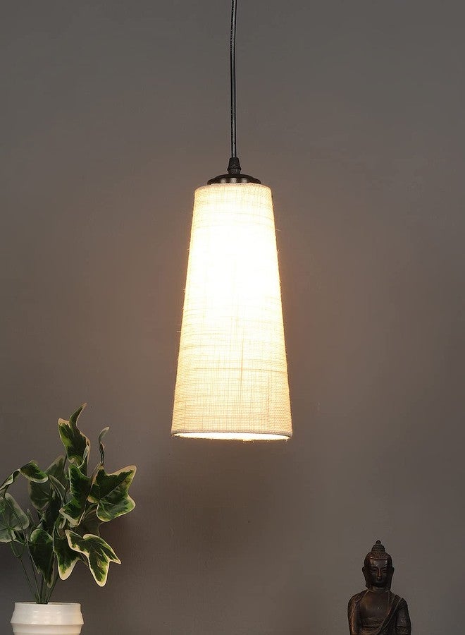 Devansh White conical Jute Hanging lamp (SH55) - Image 2