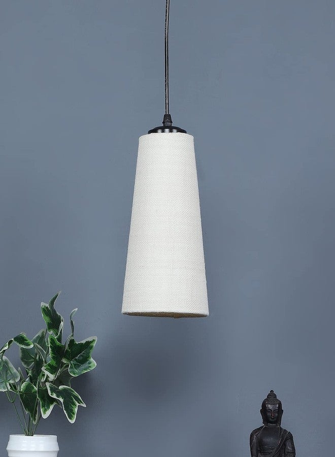 Devansh White conical Jute Hanging lamp (SH55) - Image 1