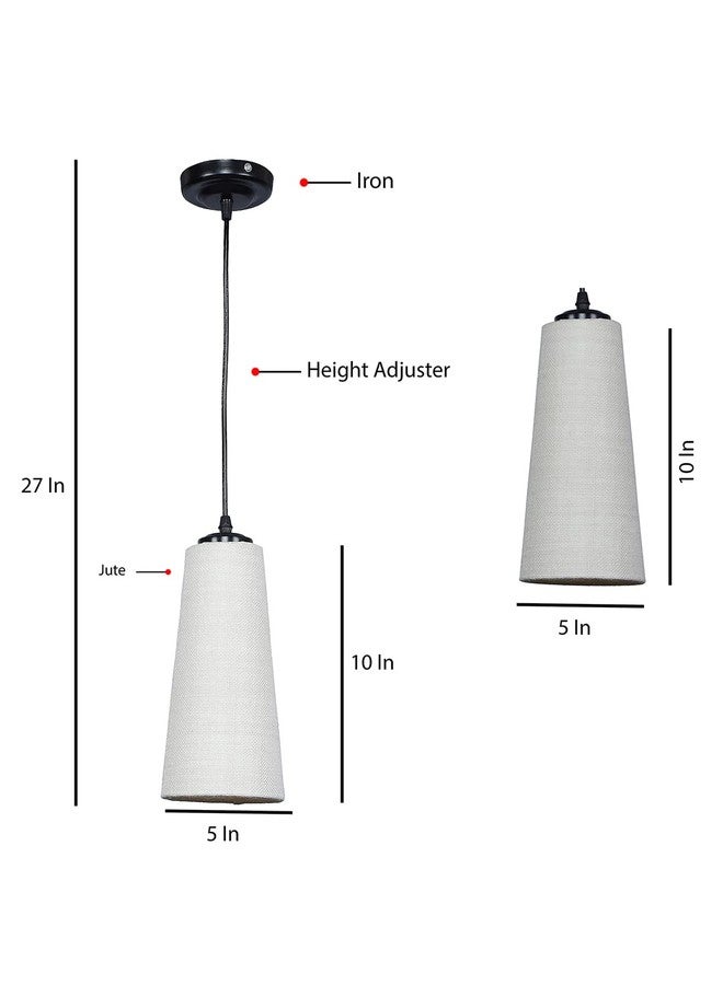 Devansh White conical Jute Hanging lamp (SH55) - Image 5